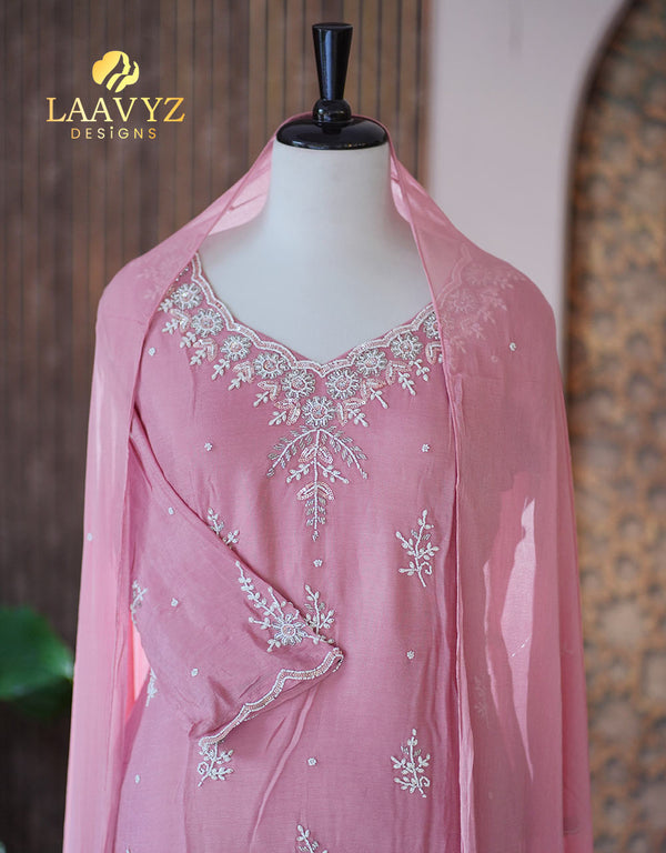 Handwork Silk Ready-to-Wear Kurti Set – Effortless Luxury ✨