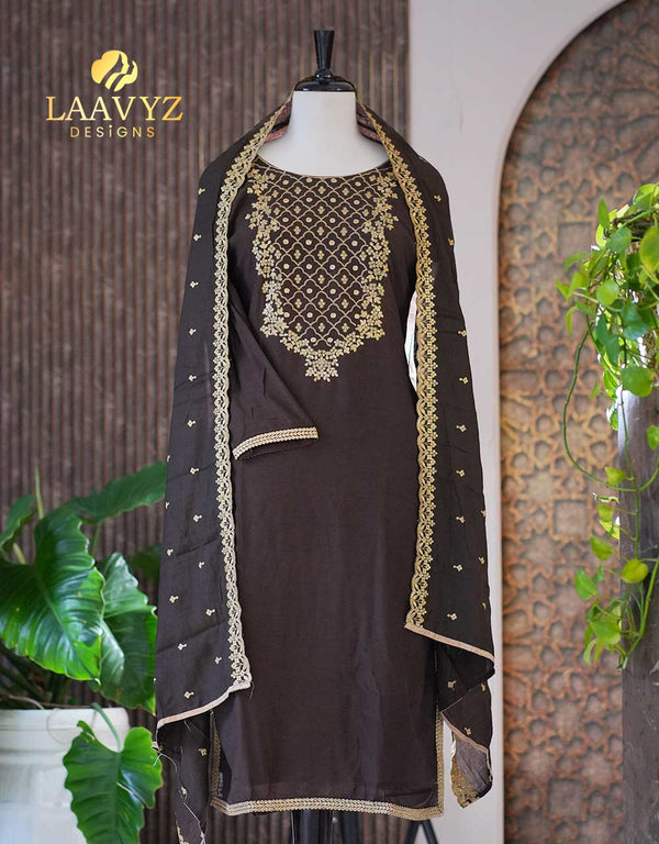 Semi-Silk Ready-to-Wear Kurti Set – Effortless Elegance ✨