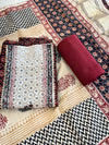 Ajarakh Cotton set with Bavachee Border shawl - R118
