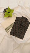 🌿 Ajrakh Cotton Shirt Combo – Timeless Block Print Elegance✨