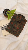 🌿 Ajrakh Cotton Shirt Combo – Timeless Block Print Elegance✨