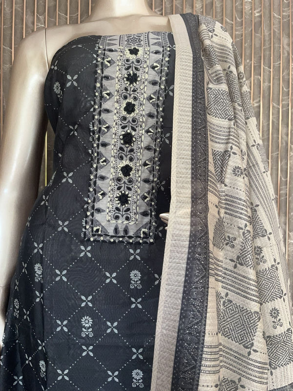 Art silk salwar materials Dupatta Chandhery Silk - PRV08