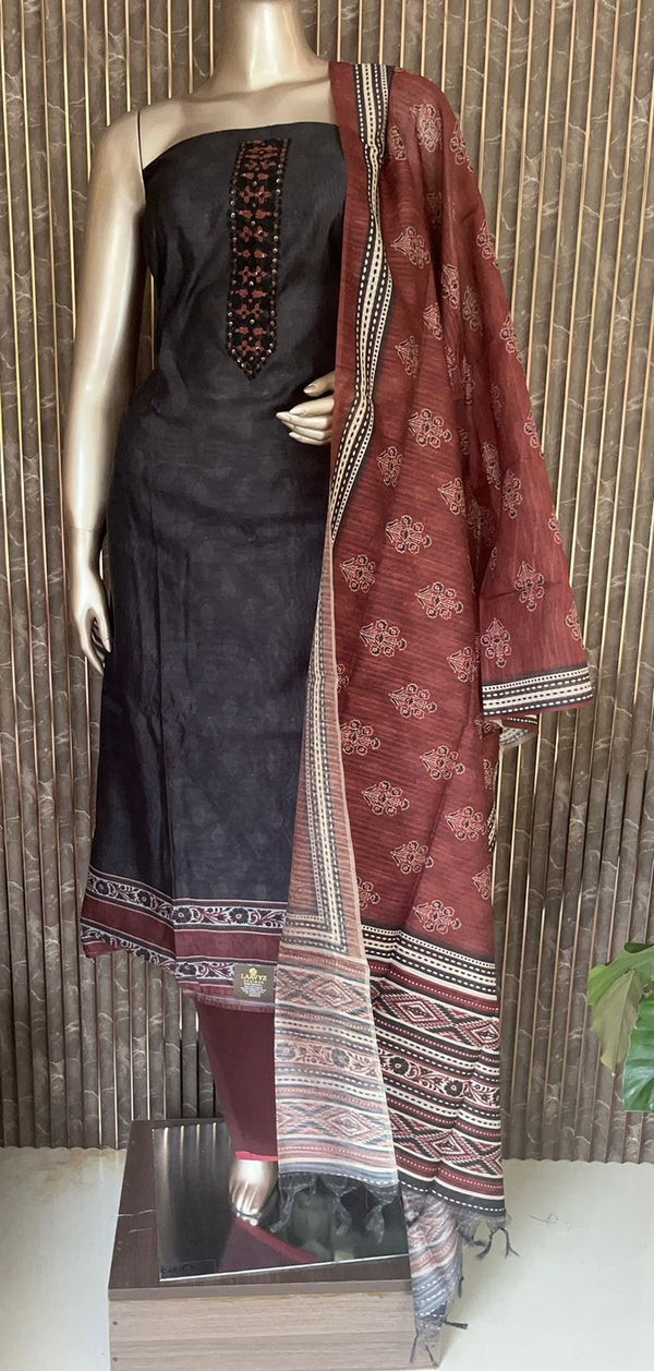Art silk salwar materials Dupatta Chandheri Silk - PRV08