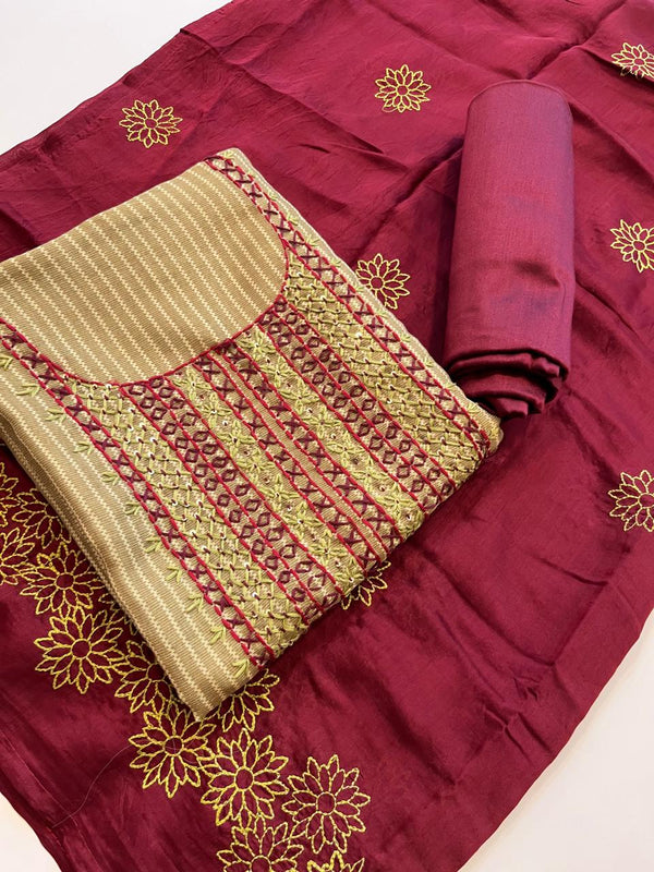 Net cotta Salwar Material - PMN1