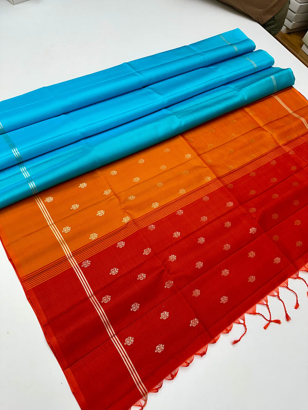🧚‍♀️Handloom Made Double Warp *DOUBLE MUNDHI PLAIN* Soft Silk Sarees