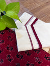 🌿 Puliyilakkara Handloom Set Mundu with Brocade Blouse – Heritage with a Touch of Royalty ✨