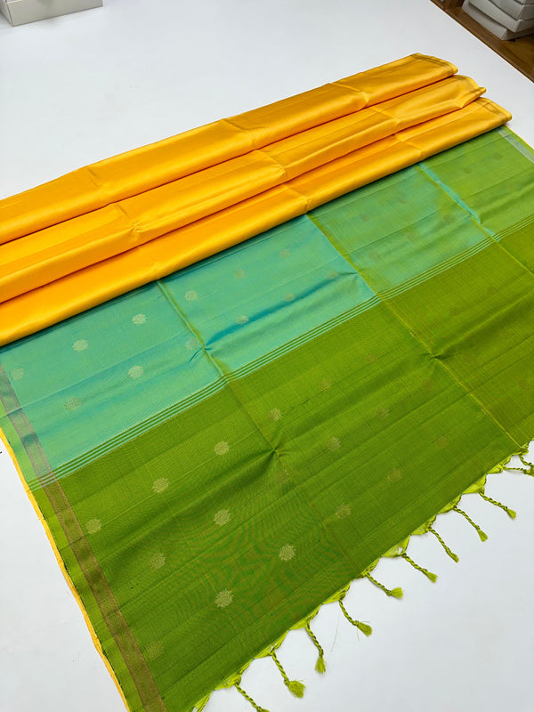 🧚‍♀️Handloom Made Double Warp *DOUBLE MUNDHI PLAIN* Soft Silk Sarees