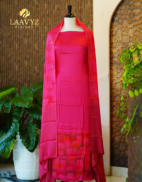 🌟 Unstitched Silk Salwar Set – Elegance Tailored Your Way ✨