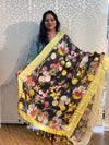 Linen cotton floral design dupatta