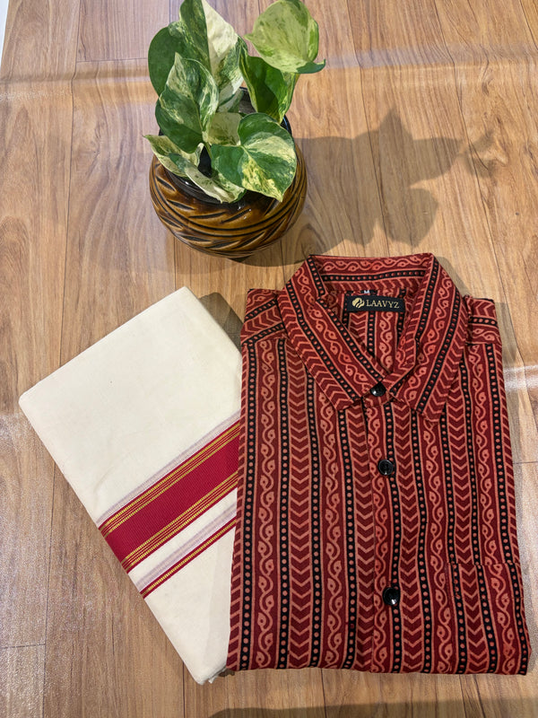 Ajarak Modal shirt and Dhothi collections✨