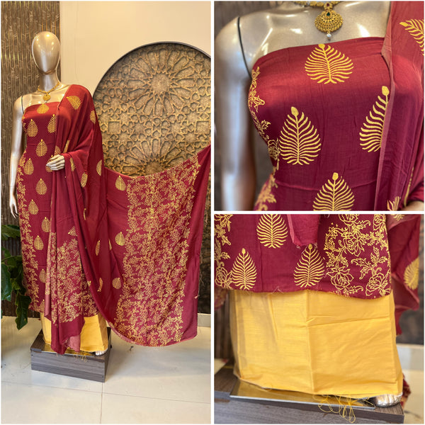 Modal silk Salwar Material