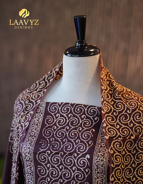 🌟 Unstitched Silk Salwar Set – Classic Elegance, Made for You ✨