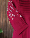 Slub Silk Kurti with Embroidery Work – A Perfect Blend of Tradition & Style ✨
