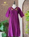 Slub Cotton Kurti with Neck Handwork – Elegant & Comfortable ✨