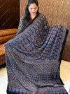 Ajrak modal silk saree