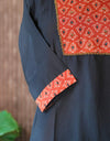 Slub Cotton Kurti with Handwork on Neck – Timeless Elegance ✨