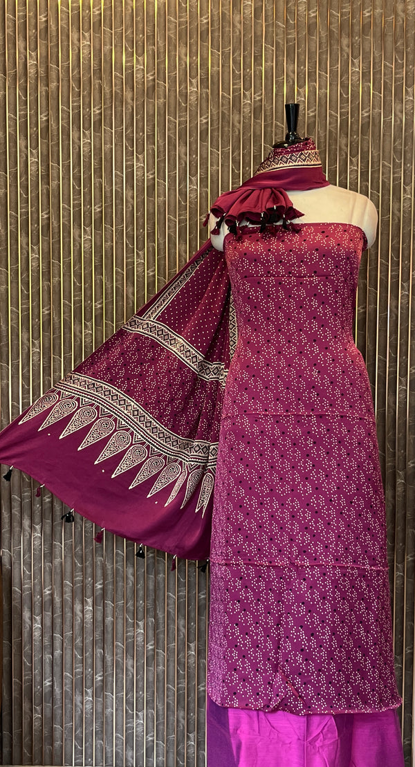 Unstitched Modal Silk Salwar Set - Embrace The Luxury🧵