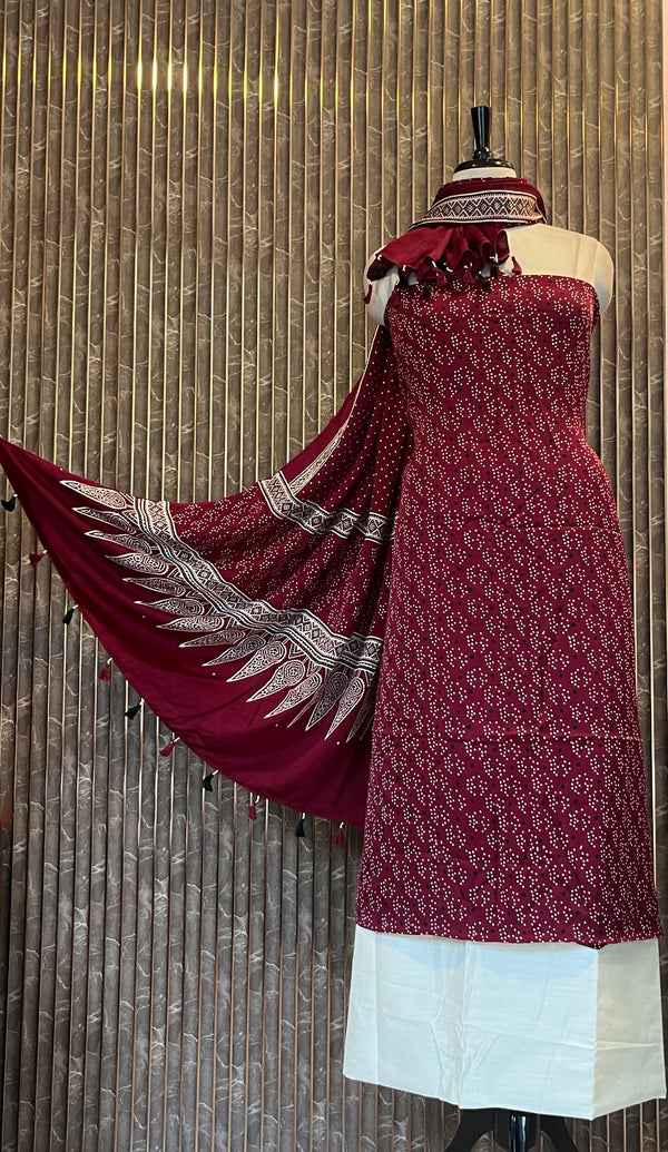 Unstitched Modal Silk Salwar Set - Embrace The Luxury🧵
