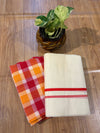 🌿 Puliyilakkara Handloom Set Mundu With Blouse – Timeless Kerala Tradition ✨