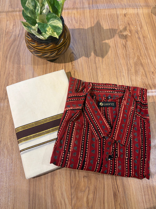 Ajarak Modal shirt and Dhothi collections✨