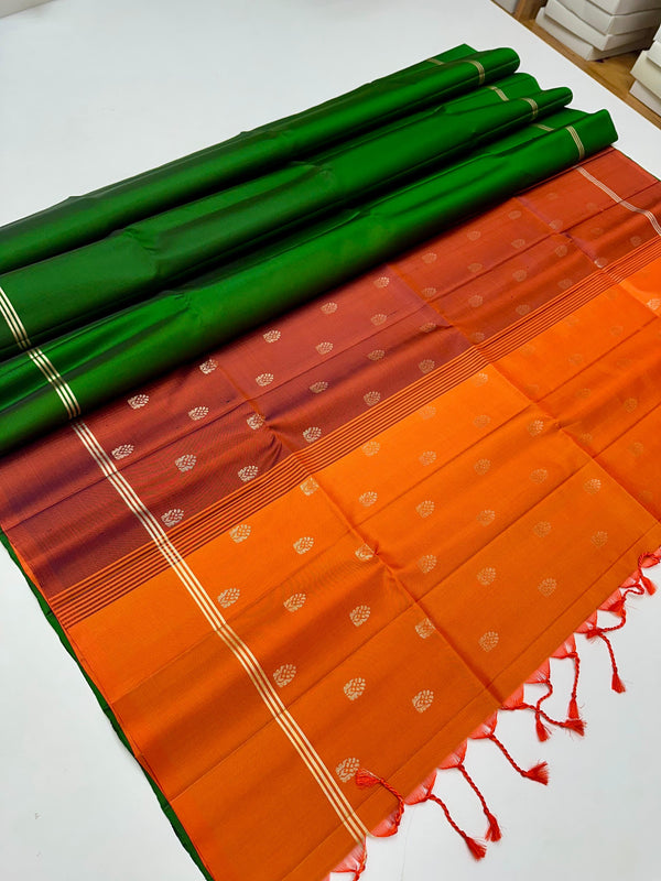 🧚‍♀️Handloom Made Double Warp *DOUBLE MUNDHI PLAIN* Soft Silk Sarees