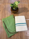🌿 Puliyilakkara Handloom Set Mundu With Blouse – Timeless Kerala Tradition ✨