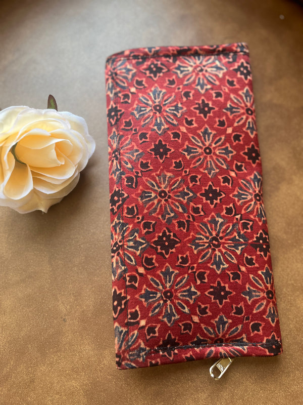 Ajrakh Modal Silk Clutches