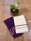 🌿 Puliyilakkara Handloom Set Mundu With Blouse – Timeless Kerala Tradition ✨