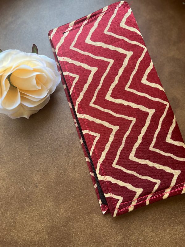 Ajrakh Modal Silk Clutches