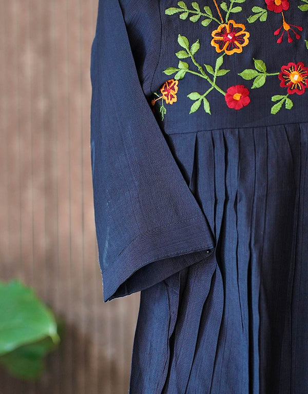 Slub Cotton Kurti with Embroidery Work – Simple & Elegant ✨