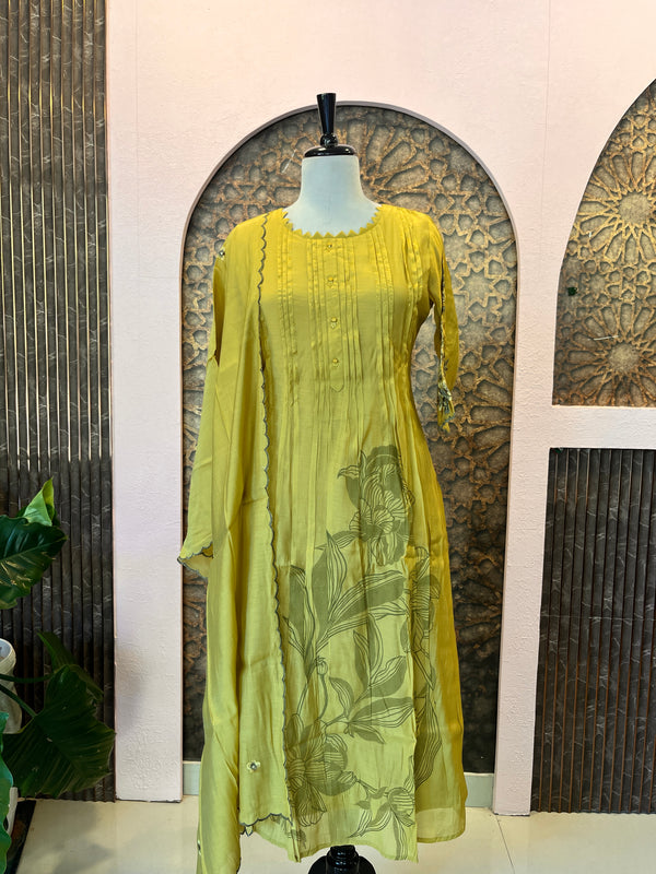 ❤️🤩Ready to wearMul Chandery digital print Kurtz set✨