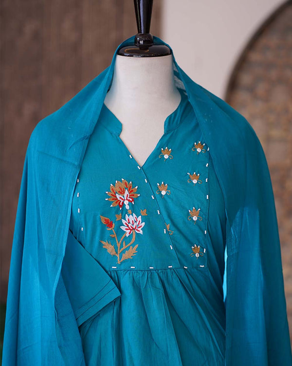 Ready-To-Wear Cotton Kurtha Set - Just Slip In and Shine 🌟