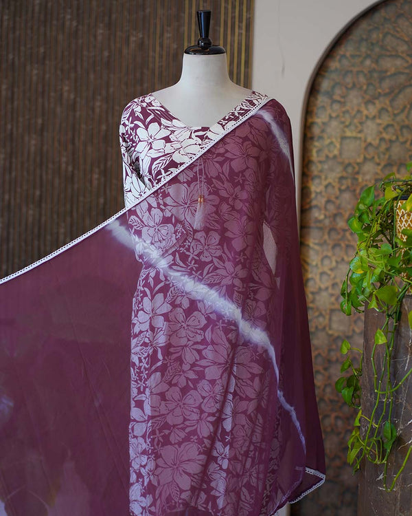 Ready-To-Wear Cotton Kurtha Set - Burgundy Bliss🌺