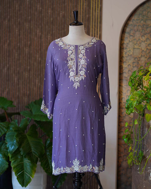 Ready-To-Wear Crepe Silk Kurtha Set - Effortless Style 👗