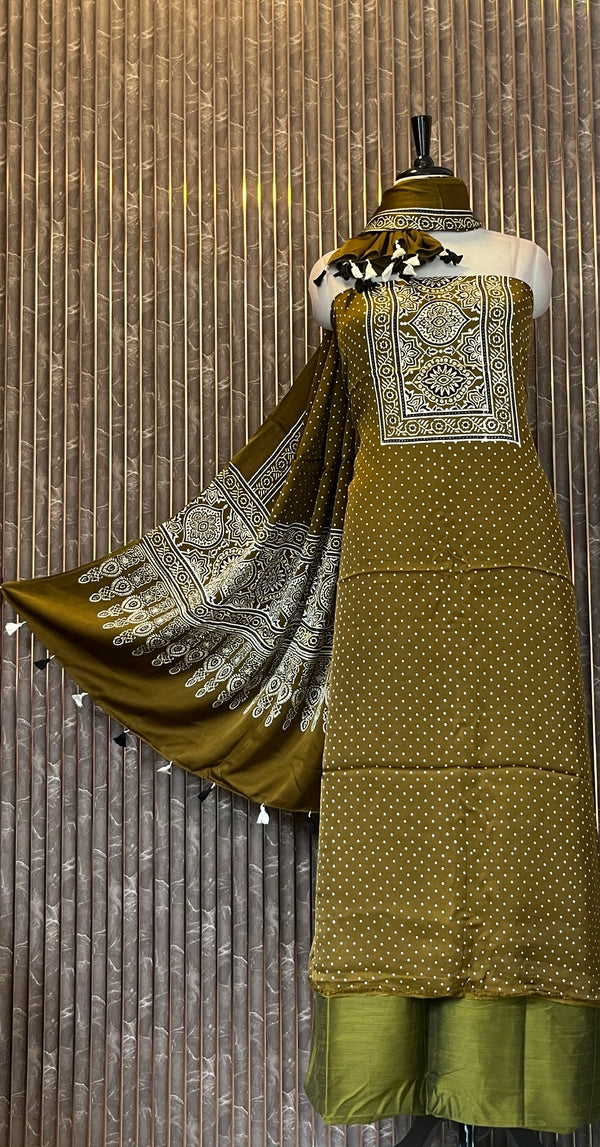 Unstitched Modal Silk Salwar Set - Embrace The Luxury🧵