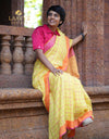 Linen Saree with Modal Handworked Readymade Blouse – A Fusion of Elegance & Comfort ✨