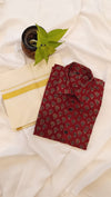 🌿 Ajrakh Cotton Shirt Combo – Timeless Block Print Elegance✨