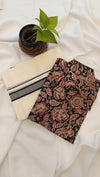 🌸 Kalamkari Cotton Shirt & Mundu Combo – Artistic Tradition in Every Thread ✨
