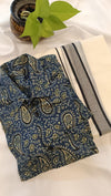 ✨ Modal Silk Shirt & Mundu Combo – Soft Luxury with Traditional Charm 🌿