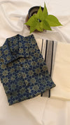 ✨ Modal Silk Shirt & Mundu Combo – Soft Luxury with Traditional Charm 🌿