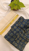 ✨ Modal Silk Shirt & Mundu Combo – Soft Luxury with Traditional Charm 🌿