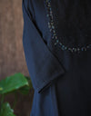🌾 Pure Linen Kurti with Hand Work – Grace in Every Thread ✨