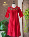 Slub Cotton Kurti with Neck Handwork – Elegant & Comfortable ✨