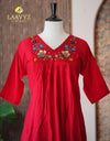 Slub Cotton Kurti with Neck Handwork – Elegant & Comfortable ✨