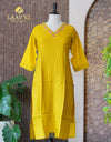 Slub Silk Kurti with Embroidery Work – A Blend of Elegance & Comfort ✨